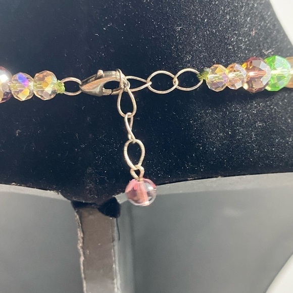 Necklace Natural Stones and Faceted Glass Crystal Beads Sterling Silver … - Picture 12 of 13